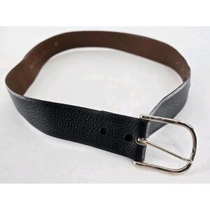 Vtg Belt Towncraft Cowhide Leather Sz 32 Desert Scene Cowboy - Steel Buckle 4445